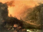 Franciszek Ksawery Lampi Romantic scenery France oil painting artist